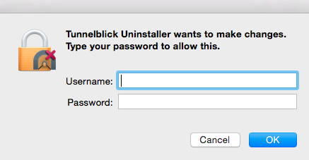 uninstall tunnelblick